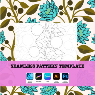 Seamless pattern template - trailing pattern